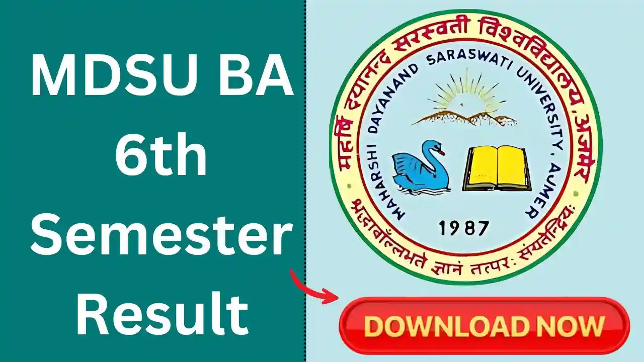 MDSU BA 6th Semester Result