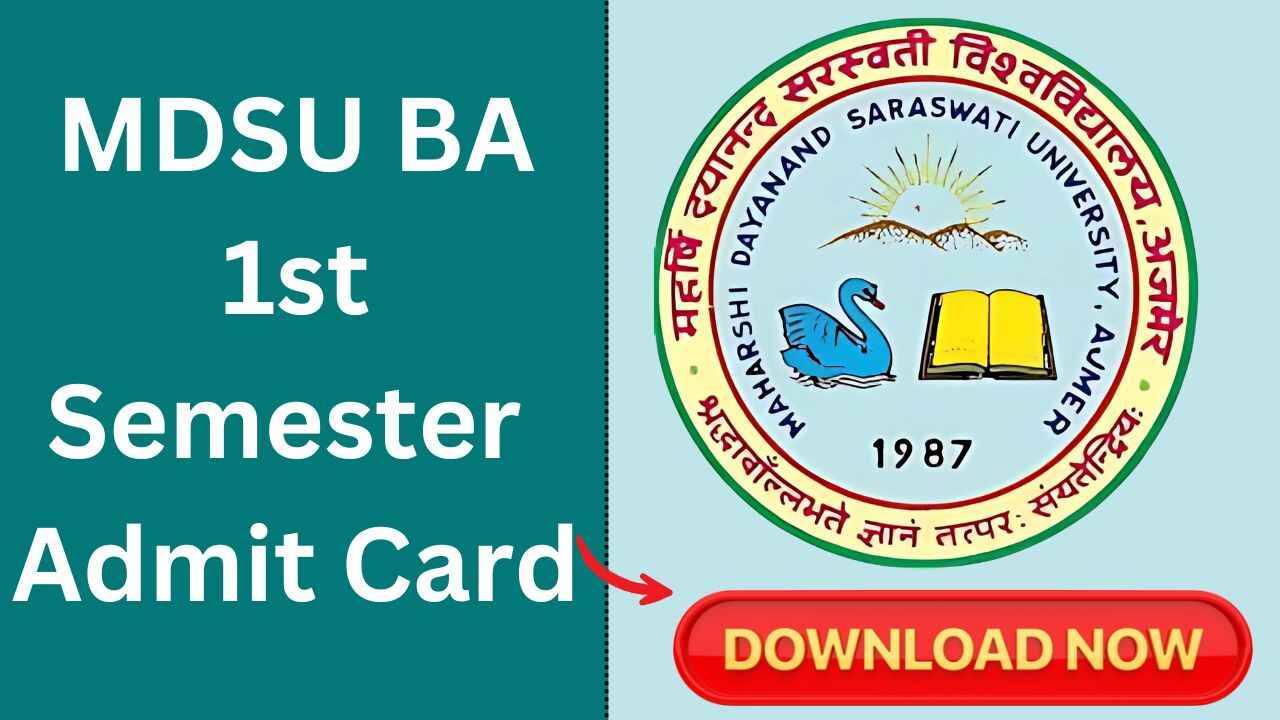 MDSU BA 1st Semester Admit Card 2025
