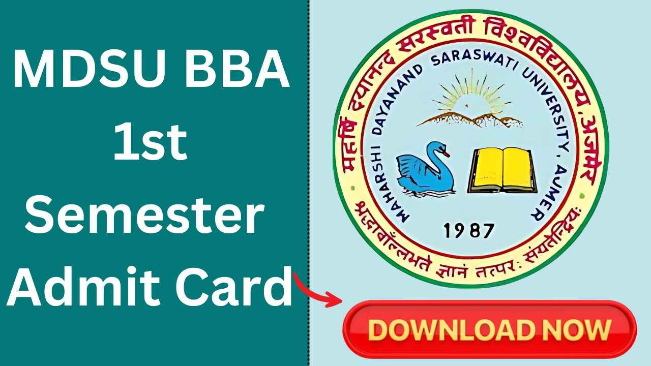 MDSU BBA 1st Semester Admit Card 2025