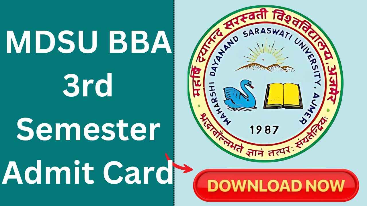 MDSU BBA 3rd Semester Admit Card 2025