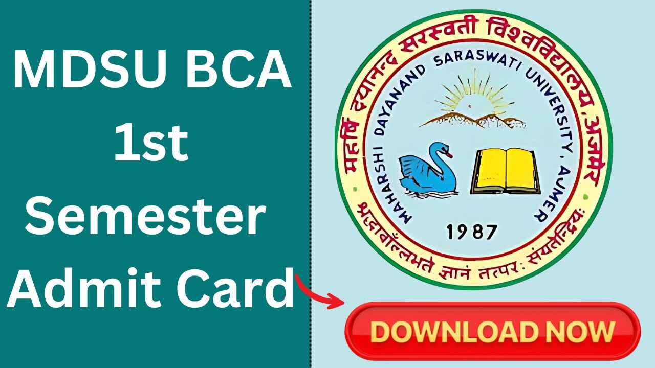 MDSU BCA 1st Semester Admit Card 2025