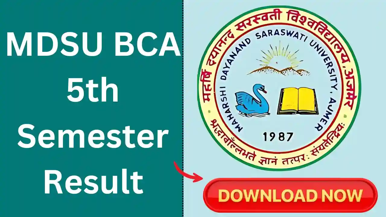 MDSU BCA 5th Semester Result