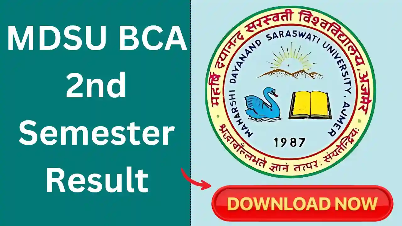 MDSU BCA 2nd Semester Result 2026