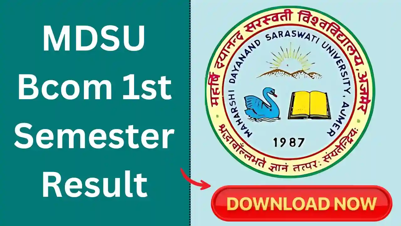 MDSU BCom 1st Semester Result