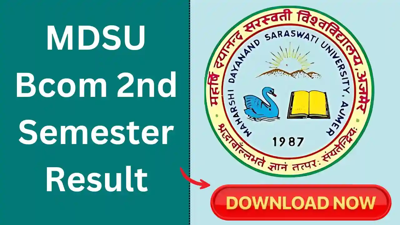 MDSU BCom 2nd Semester Result 2025