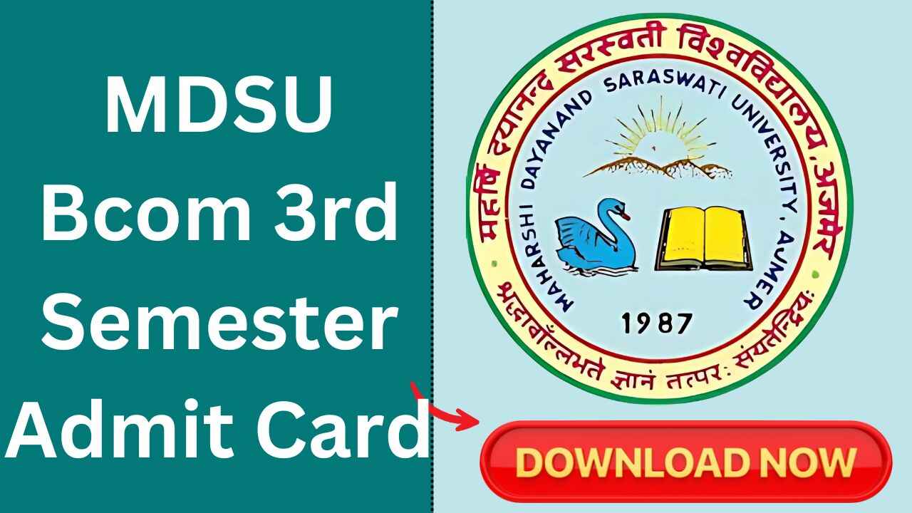MDSU BCOM 3rd Semester Admit Card 2025