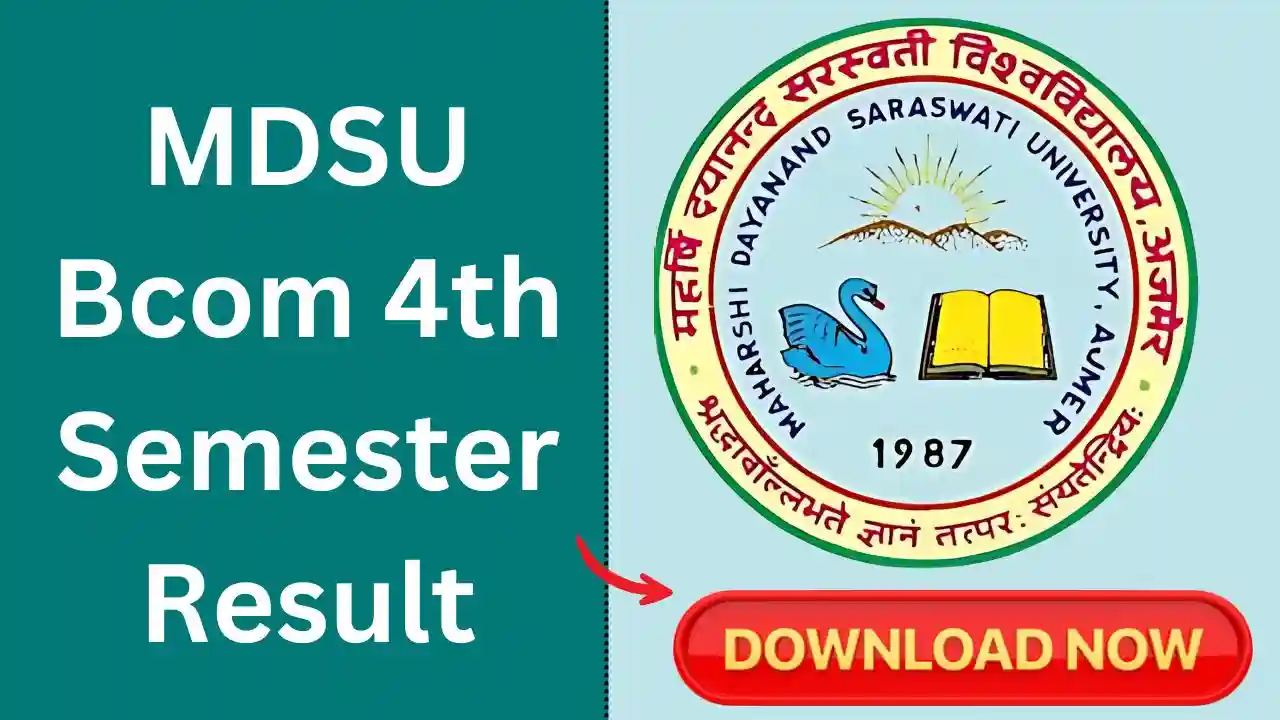 MDSU BCom 4th Semester Result 2026