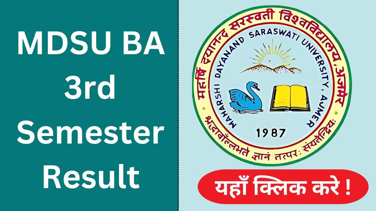 Mdsu ba 3rd semester result