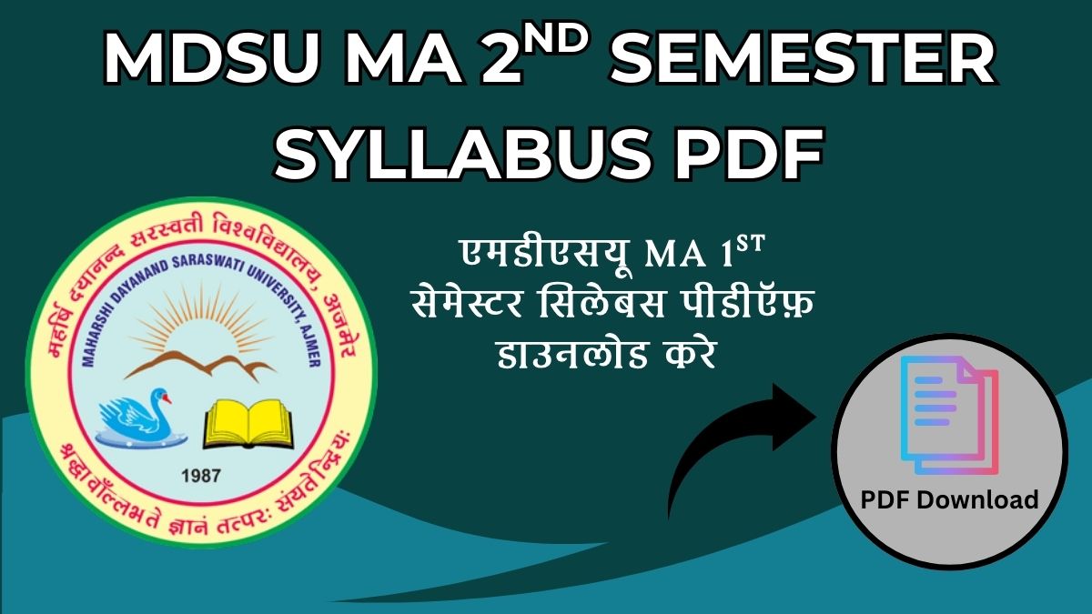 MDSU MA 2nd Semester Syllabus 2025